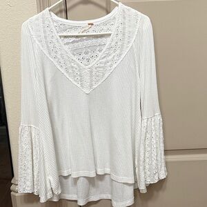 FP Movement by Free People White Eyelet Blouse